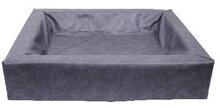 Bia Bed kunstleer Hoes hondenmand grijs 100x80x15 cm.