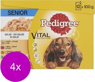 Pedigree Pouch Senior Multipack - Hondenvoer - 4 x Gevogelte Vlees 12x100 g