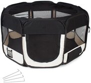 Opvouwbare puppyren/puppytent - Zwart - Incl. Draagtas