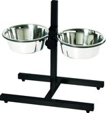 Nobby h-standaard en eetbakken in hoogte verstelbbaar zwart 28 cm - 1 ST