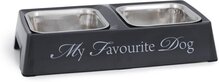 Designed by Lotte - Dinerset Hond - Grijs - 30x16x6 cm