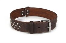 Leren halsband voor hond noppy bruin 80 cm x 45 mm