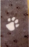 Vet Bed XXL Bruin met 3 kleuren. Grote Voetprint Latex Anti Slip 150 x 100 cm