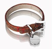 Hennessy and Sons Harris Tweed - Hondenhalsband - Roestbruin - maat L