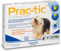 Prac-Tic Vlooiendruppels Hond - Grote Hond 22 tot 50 kg - 6 Pipetten