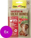 Gimdog Superfood Meat Bones 70 g - Hondensnacks - 6 x Kip&Cranberry&Rozemarijn