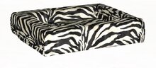 Hondenmand bonfire zebra zwart/wit  100x80 cm