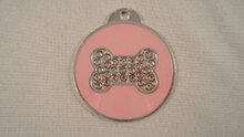 Rond Bone Stras Klein Roze