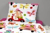 Good morning 5097-A Fun -dekbedovertrek met hondjes - eenpersoons - 140x200/220 cm - katoen - multicolor