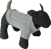 Hondentrui met botmotief grijs 30cm