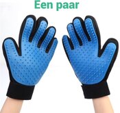 een paar  Vachtverzorgingshandschoenen kat en hond - huisdieren handschoen