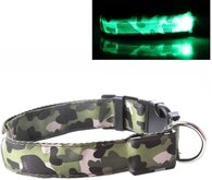 LED Halsband Camo GROEN maat XL