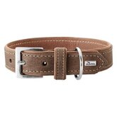 Hunter Ecoleder-Halsband Porto - Tabak/Cognac - Gr. 50: 37 - 43 cm halsomvang
