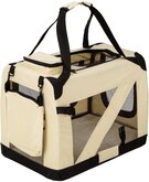 Autobench Nylon Bench Hond - Beige/Zwart - 68 x 41 x 51 cm