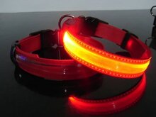 Led hondenhalsband Rood Large 45 - 52 cm