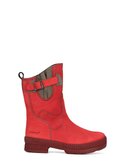 Dames booties waterdicht leer Emma Rood