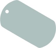 Military Tag Penning Groot Zilver