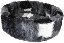 Petcomfort Bontmand Hondenmand/Kattenmand - Lapjesprint Grijs  - 56x50x15 cm