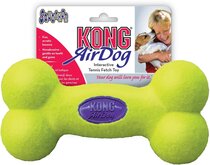 Kong Air Dog Squeaker Bone Small - Bal - 102 mm x 89 x 34 mm - Geel