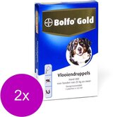 Bolfo Gold Hond 400 - Anti vlooienmiddel - 2 x 2 stuks 25 - 40 Kg