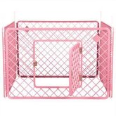 Puppyren 4 panelen roze 90x90x60 cm