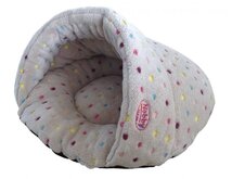 Nobby - kattenmand - Rond met halve overkapping - grijs - 59 CM