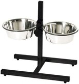 Nobby h-standaard en eetbakken in hoogte verstelbaar zwart 25 cm - 1 ST