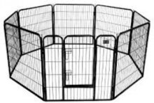 Topmast Puppyren Puppykennel 8 delig Zwart  640/100cm hoog