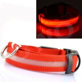 OWO - Honden halsband met led verlichting - rood/Small 33-40cm