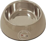 Unisex plastic/RVS eetbak hond 22 cm