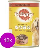 Pedigree Blik Hondenvoer Adult Pate - Rundvlees - 12 Blikken a 400 gr