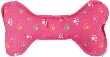 Lief! Hondenspeelgoed Canvas Bot Met Piep Girls Roze - 22 Cm