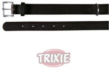 Leren Halsband Zwart (halsmaat 55 - 66 cm) breedte 30 mm