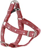 Nylon borsttuig Bones. Rood, verstelbaar.