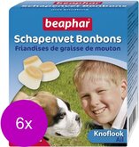 Beaphar Schapenvetbonbons Knoflook - Hondensnacks - 6 x Medium