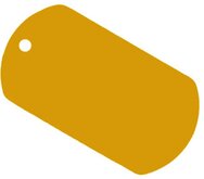 Military Tag Penning Groot Goud