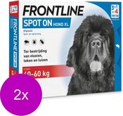 Frontline Spot On 4 Xlarge Hond Xlarge - Anti vlooien en tekenmiddel - 2 x 4 pip