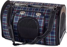 Draagtas voor Konijn, Kleine Honden, Kat, Cavia en Knaagdieren – Transportbox Opvouwbaar – Draagmand – Reisbench 43cm x 25cm x 26cm - Blauw