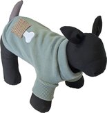Hondentrui met botmotief grijs 35cm