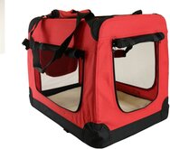 Topmast Autobench reisbench nylon bench - hondenbench XXXXL Rood 130x90x100cm | stoffen bench | vouwbench | softbench -Honden schofthoogte 75cm