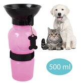 Drinkfles Hond of kat – Waterfles – Draagbaar - Voor onderweg – Voor je honden , katten en andere huisdieren – Drinkbak – 500ml – Roze – Houd je huisdieren gehydrateerd - DELE