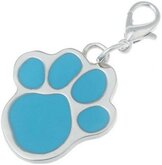 Klikhanger sleutelhanger hondenpootje blauw