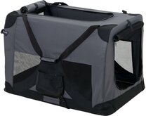 [pro.tec]® Dieren transportbox - reismand - grijs - XL