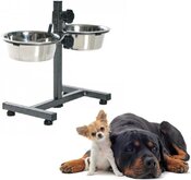 Verstelbare Voerbak Hond - Luxe Uitvoering - 40x27x44 cm