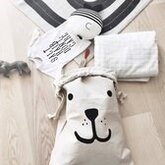 Speelgoedzak - Stevige opbergtas voor speelgoed - Opbergzak voor de kinderkamer - Speelgoedtas met print - Lachende hond - DisQounts
