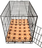 Topmast Hondenbench Bench XXLarge Zwart 121 * 74 * 81 cm + GRATIS benchkussen Fleece beige