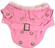 Warme honden jas - Winterjas voor honden - Wollen jas - Gevoerde hondenjas - Maat M - Roze