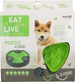 Eat slow live longer puzzel voerbak Groen