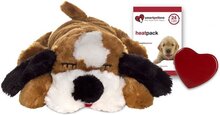 Smart Pet Love SnugglePuppy - Met warmtebron en hartslag - Bruin/Wit - 30 x 20 x 8 cm