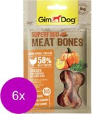 Gimdog Superfood Meat Bones 70 g - Hondensnacks - 6 x Kip&Pompoen&Zeewier